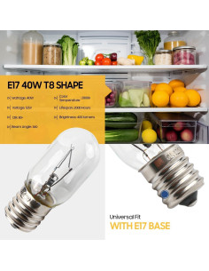 Bombillas de Microondas SATONA 8206232A 125V 40W E17 - Paquete 3 2