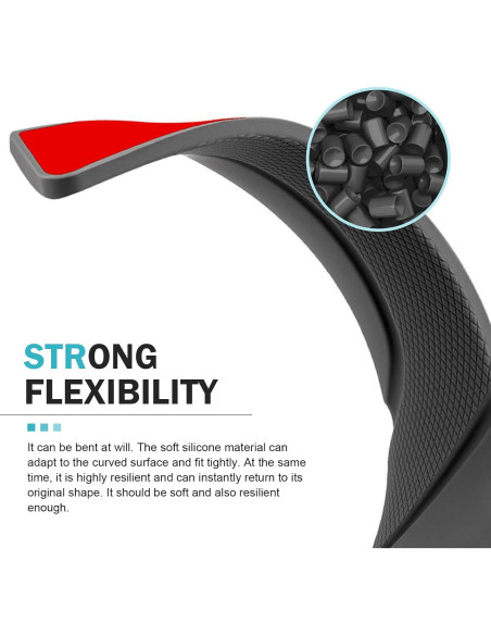 Tiras de Cejas de Neumático Opuweiy 39x3.8cm 2PCS Negro