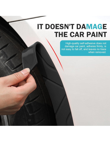 Tiras de Cejas de Neumático Opuweiy 39x3.8cm 2PCS Negro