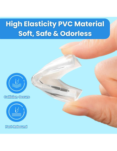 12 Protectores de Esquinas de Silicona Transparente Storite