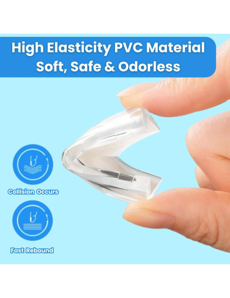 12 Protectores de Esquinas de Silicona Transparente Storite