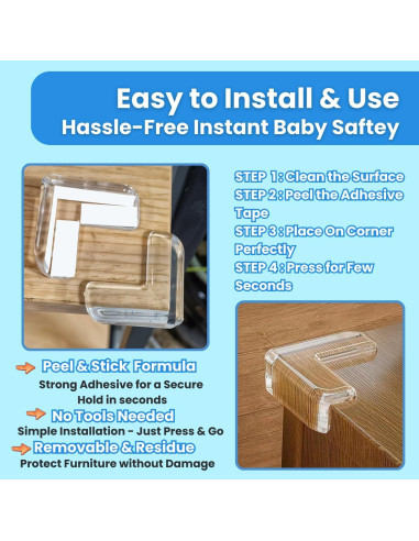 12 Protectores de Esquinas de Silicona Transparente Storite