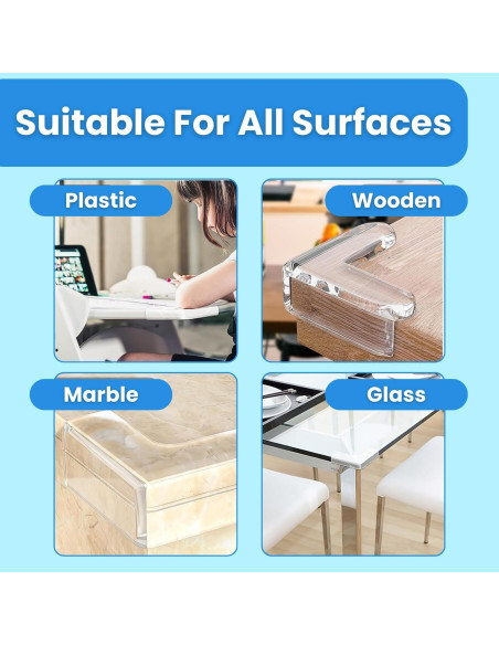 12 Protectores de Esquinas de Silicona Transparente Storite