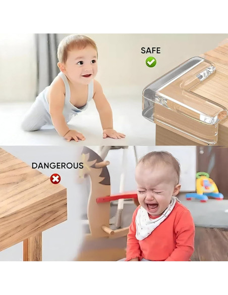 12 Protectores de Esquinas de Silicona Transparente Storite