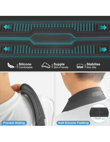 Correa de cámara FIEIL negra ajustable con hebillas rápidas
