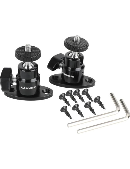 Cabezal Esférico Mini CAMVATE 1/4"-20 para Montaje en Techo