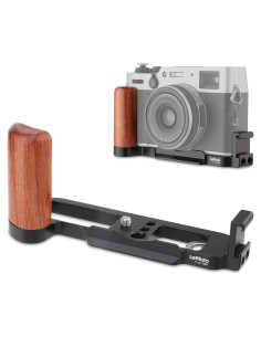 Soporte L Leftfoto para Cámara Fujifilm X-100V con Agarre de Madera