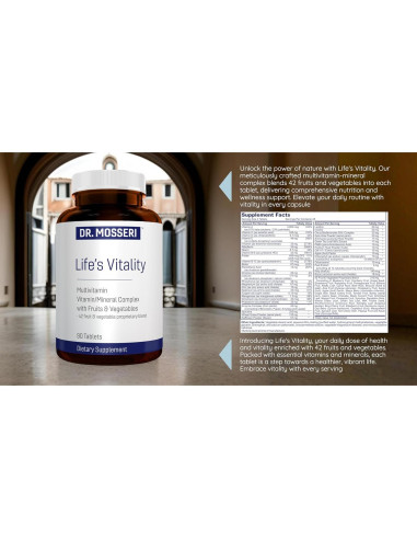 Multivitamínico Vegano Vitalidad de la Vida 90 Tabletas