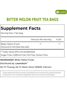 Té de Fruta de Melón Amargo Lavendium 120 Bolsitas 100% Natural 2