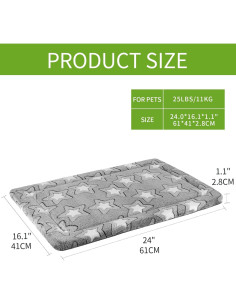 Almohadilla para Perros EMPSIGN Reversible 61x46cm Lavable 2