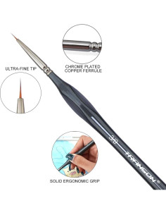 Juego de Pinceles de Detalle Fino Transon 8pcs Nylon 2