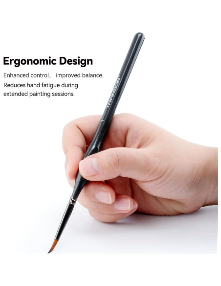 Juego de Pinceles de Detalle Fino Transon 8pcs Nylon