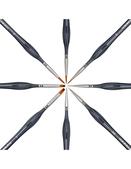 Juego de Pinceles de Detalle Fino Transon 8pcs Nylon