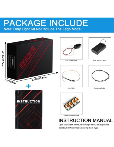 Kit de Luz LED Hilighting para Lego 75354 Nave de Combate