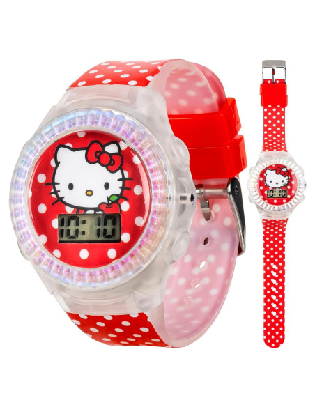 Reloj LCD Hello Kitty Accutime para Niñas - Correa Ajustable