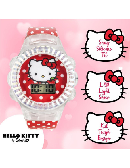 Reloj LCD Hello Kitty Accutime para Niñas - Correa Ajustable