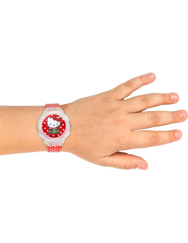 Reloj LCD Hello Kitty Accutime para Niñas - Correa Ajustable