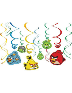 Decoraciones colgantes Angry Birds 12 piezas - Amscan 2