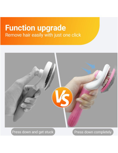 Cepillo Autolimpiante Treasurecove para Gatos y Perros - Rosa