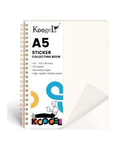 Libro de Pegatinas Koogel A5 50 Hojas Papel Liberación