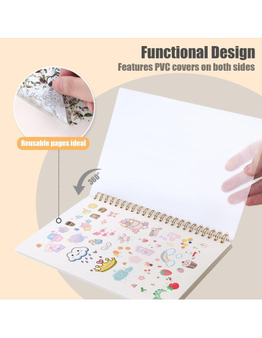 Libro de Pegatinas Koogel A5 50 Hojas Papel Liberación