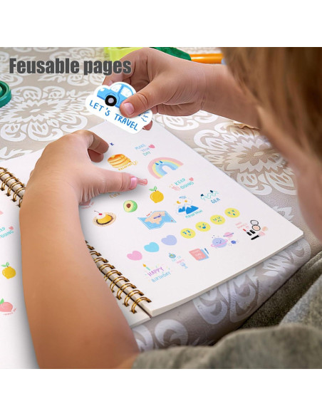 Libro de Pegatinas Koogel A5 50 Hojas Papel Liberación