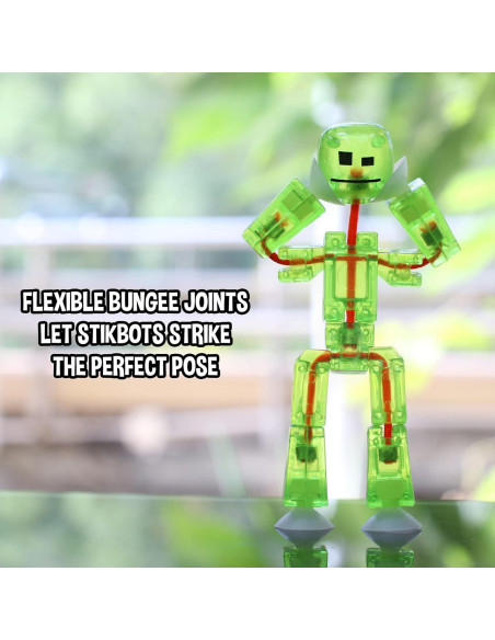 Set de 4 Figuras Stikbot Transparentes + Trípode Zing