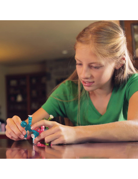 Set de 4 Figuras Stikbot Transparentes + Trípode Zing