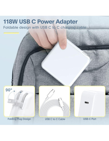 Cargador USB C 118W Azacvb para MacBook Pro y Air