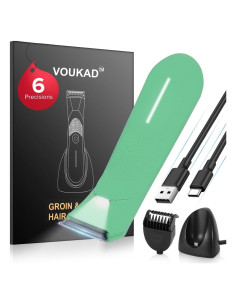 Recortadora Eléctrica Voukad para Vello Corporal Verde