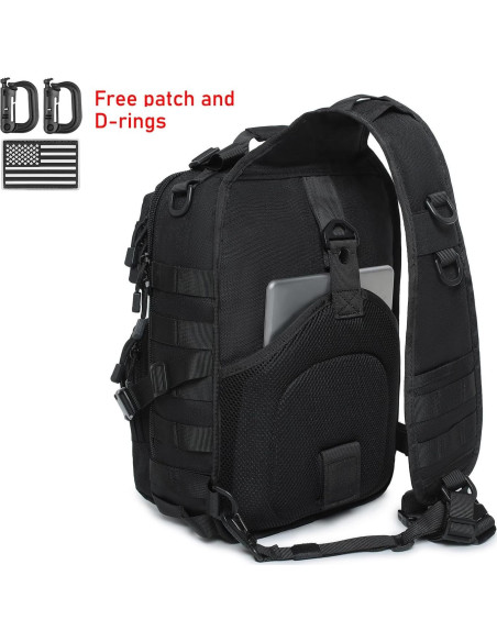 Mochila Bandolera Táctica Lemubeane EDC 28L Negro