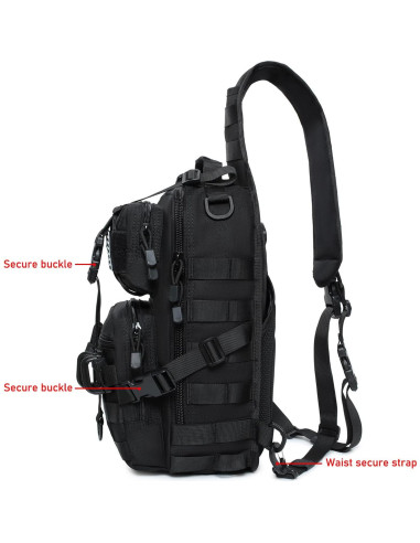 Mochila Bandolera Táctica Lemubeane EDC 28L Negro