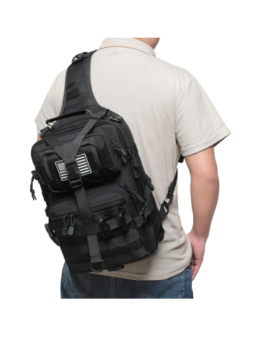 Mochila Bandolera Táctica Lemubeane EDC 28L Negro