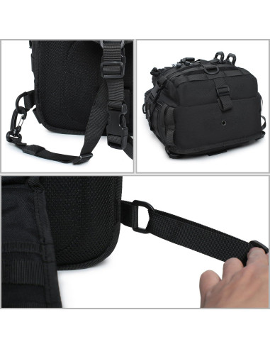 Mochila Bandolera Táctica Lemubeane EDC 28L Negro