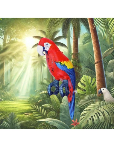 Loro Inflable Jet Creations 60 cm Amarillo Rojo Azul Decoración