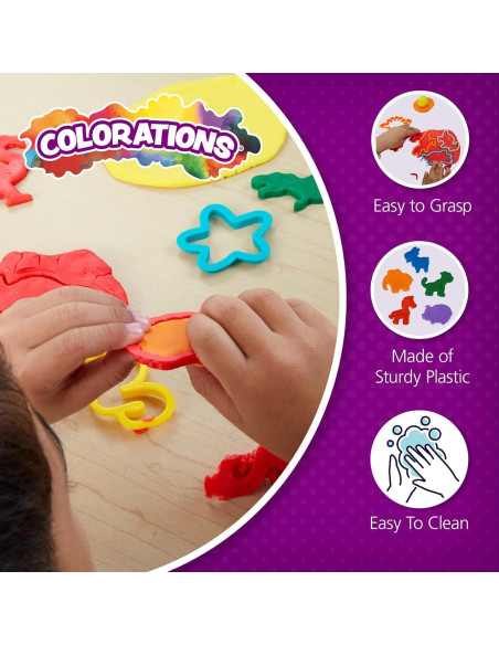 Juego de Cortadores de Masa Colorations 41 Pzs Animales