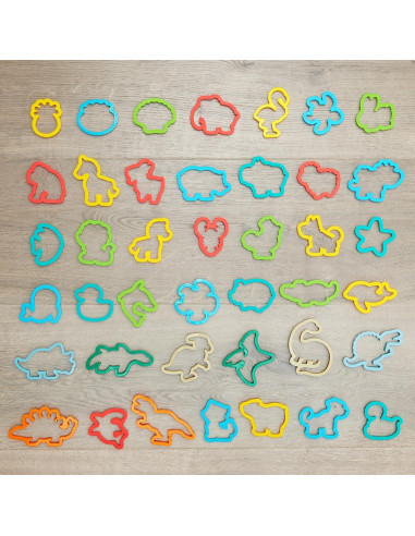 Juego de Cortadores de Masa Colorations 41 Pzs Animales