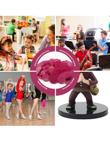 Juego de 100 Fichas de Plástico para Aprendizaje 25mm