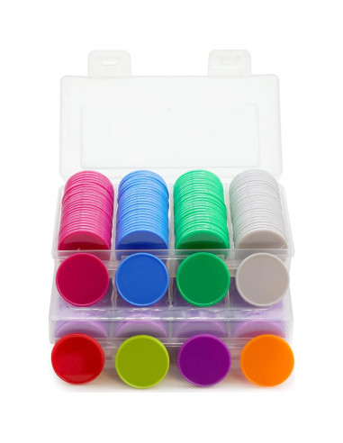 Juego de 100 Fichas de Plástico para Aprendizaje 25mm