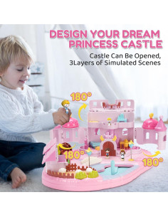 Castillo de Princesa Fygurso con Juguetes Magnéticos 30cm Rosa 2