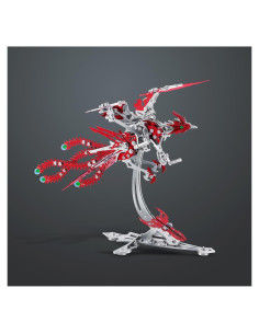 Rompecabezas 3D de Metal LONGPIN Fénix Rojo DIY 24 cm