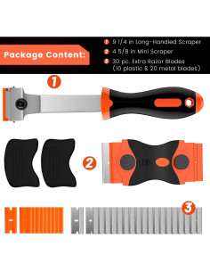 Raspador de Cuchilla DEKEones 2 PCS con 30 Cuchillas 2