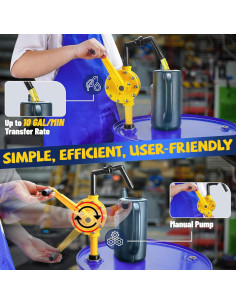 Bomba de Tambor Manual TALFIT 55 Galones 10 GPM Químicos 2