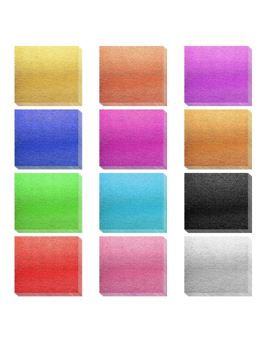 120 Hojas de Foil Colorido Xthrotsenk 8x8.5 cm para Manualidades
