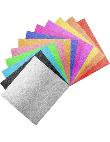 120 Hojas de Foil Colorido Xthrotsenk 8x8.5 cm para Manualidades