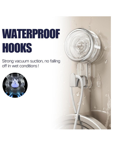 Ganchos de Ventosa Coastacloud 2 Piezas Alta Resistencia