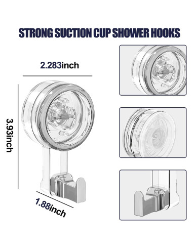 Ganchos de Ventosa Coastacloud 2 Piezas Alta Resistencia