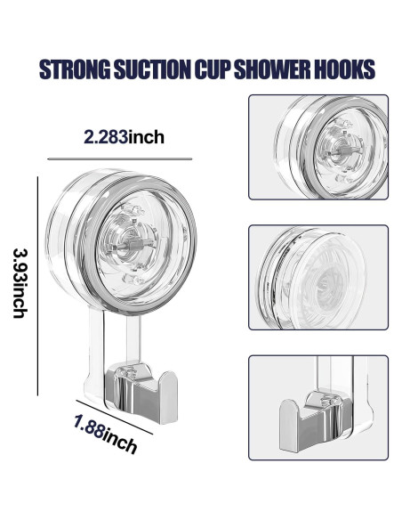 Ganchos de Ventosa Coastacloud 2 Piezas Alta Resistencia