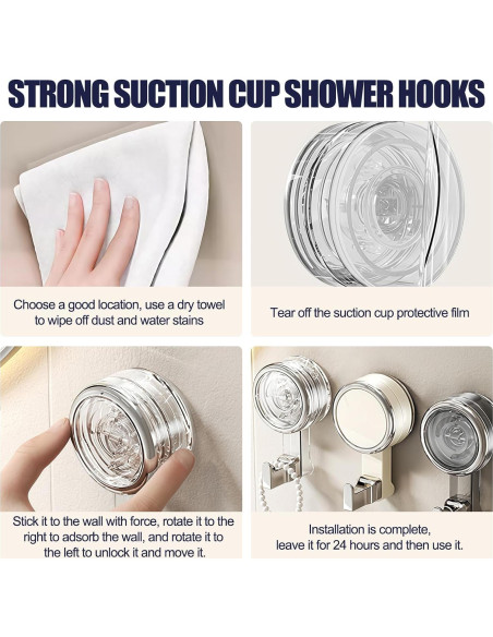 Ganchos de Ventosa Coastacloud 2 Piezas Alta Resistencia