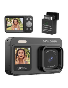 Cámara Digital Uziikl CS03 5K 80MP Pantalla Dual Zoom 18x